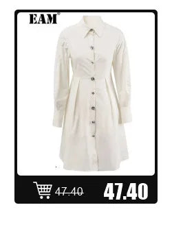 [EAM] Loose Fit Ruffles Spliced Sweatshirt New Hoooded Long Sleeve Women Big Size Fashion Tide Spring Autumn 2026 1DD2569