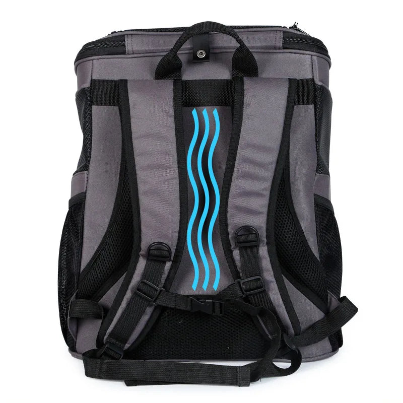 Fat Cat Backpack Carrier Denim Pet Backpack with Space Capsule Bubble for Small Medium Cats Puppy Dog Backpack for Travel Hiking