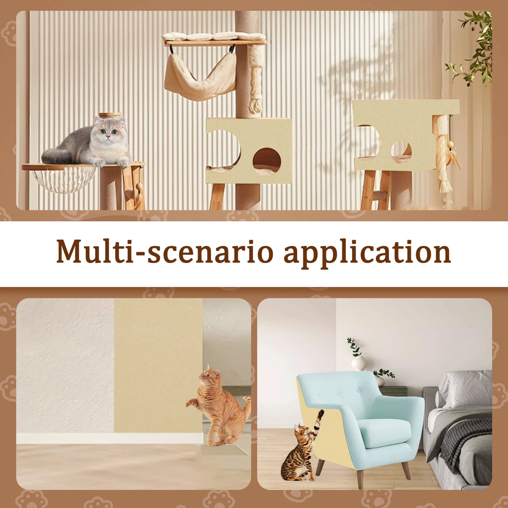 2M Cat Scratch Protector Self-adhesive Trimmable Sofa Protection Artifact Durable Anti-cat Scratch Furniture Pads Cat Supplies