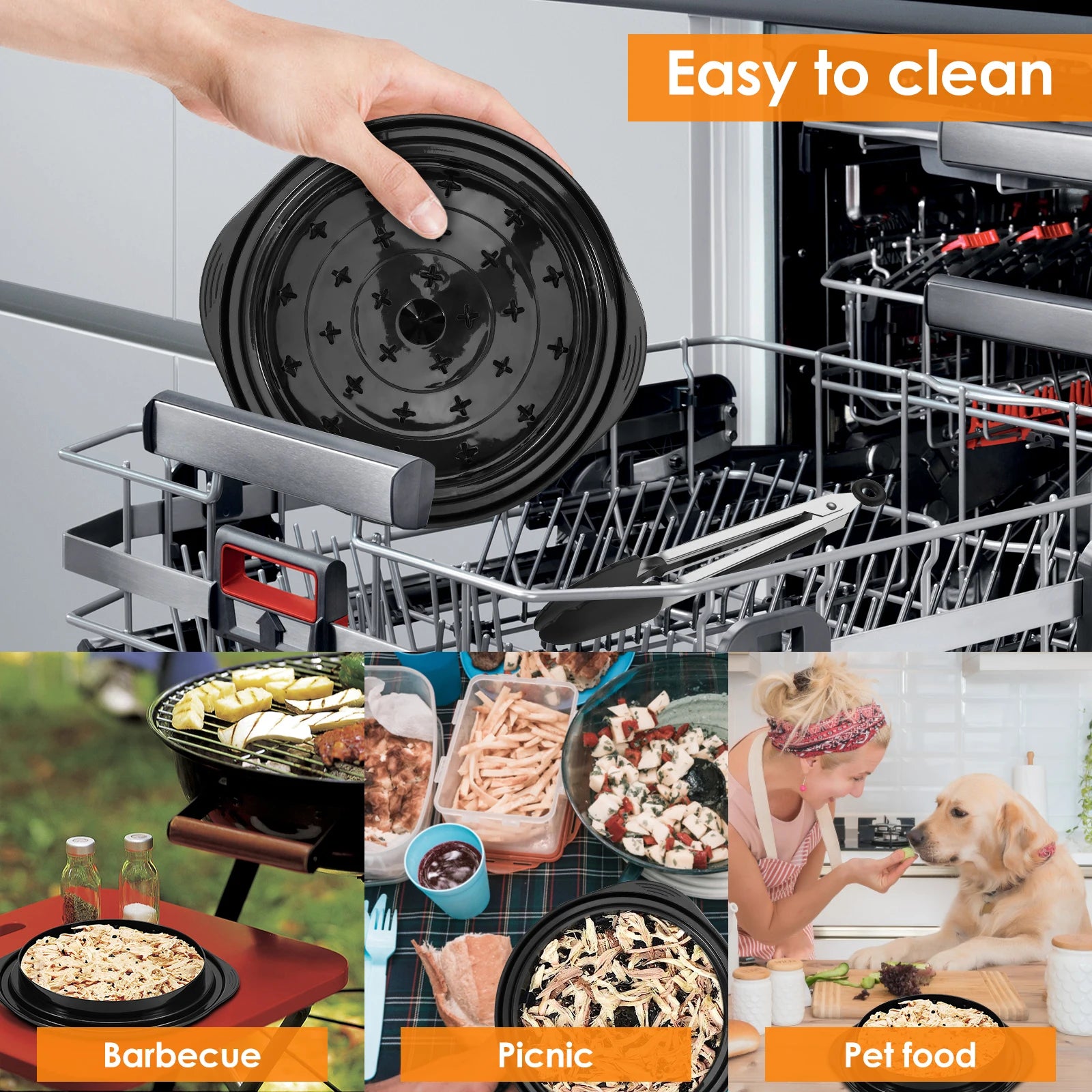 Chicken Shredder Non-Slip Meat Grinders for Pork Beef Cooked Chicken Breasts Vegetable Kitchen Tool Ergonomic Handle Shredder