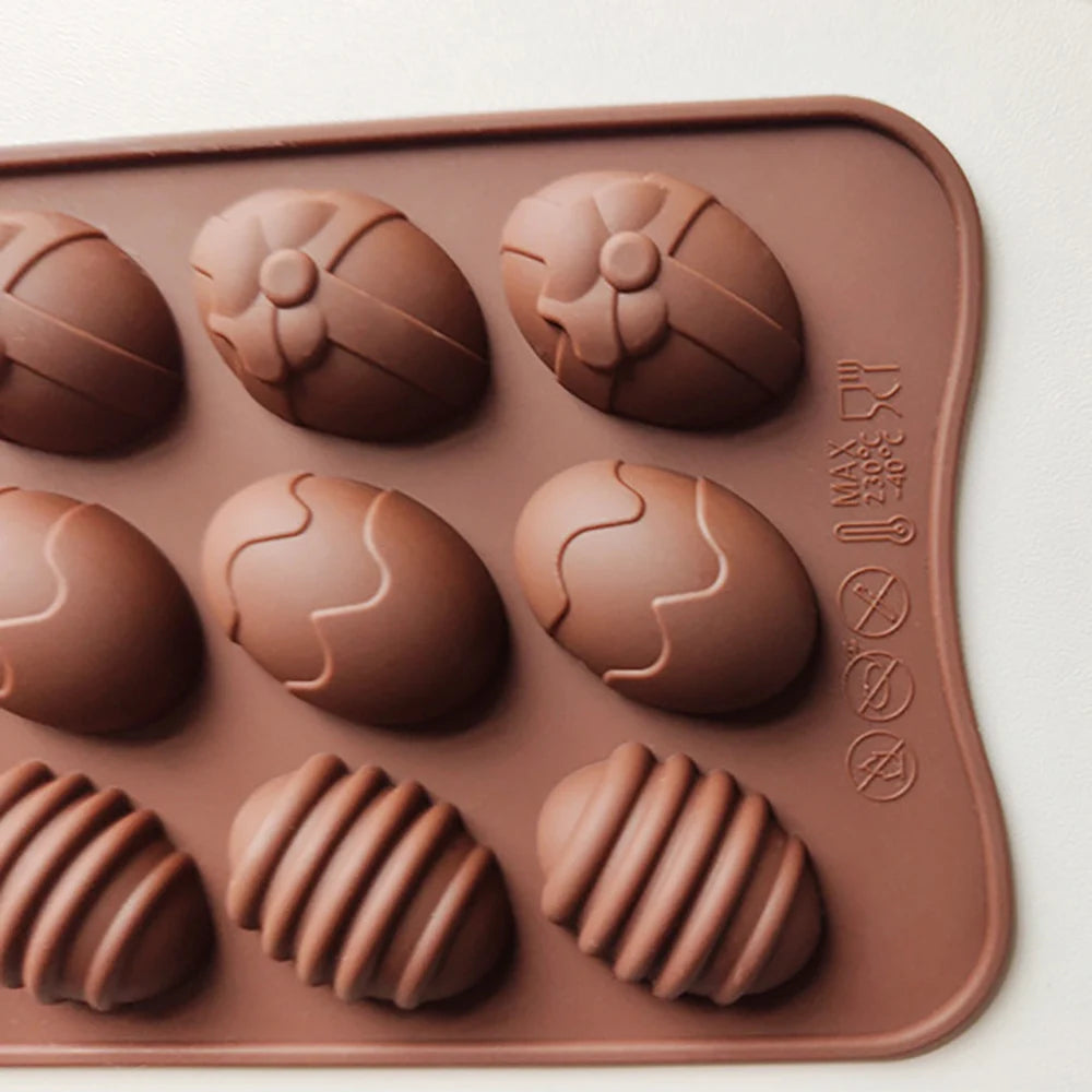 Silicone world DIY Easter Chocolate Egg Silicone Mold Nonstick Cake Decorating Baking Candy Mold Silicone 3D Mold Kitchen Gadget