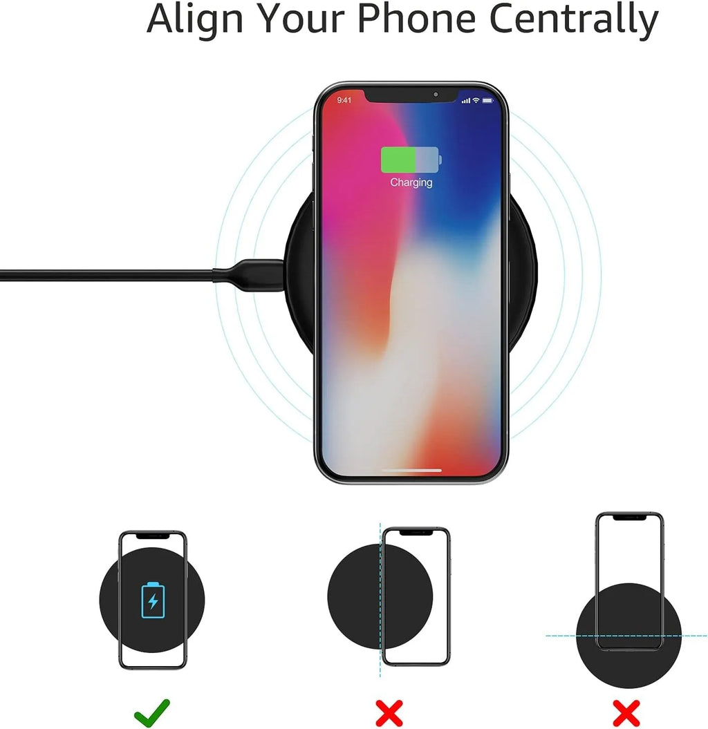 30W Wireless Charger Stand Pad Mobile Phone Fast Charging Station for iPhone17 16 15 14 13 Pro XR 8 XS Max Samsung Note Xiaomi