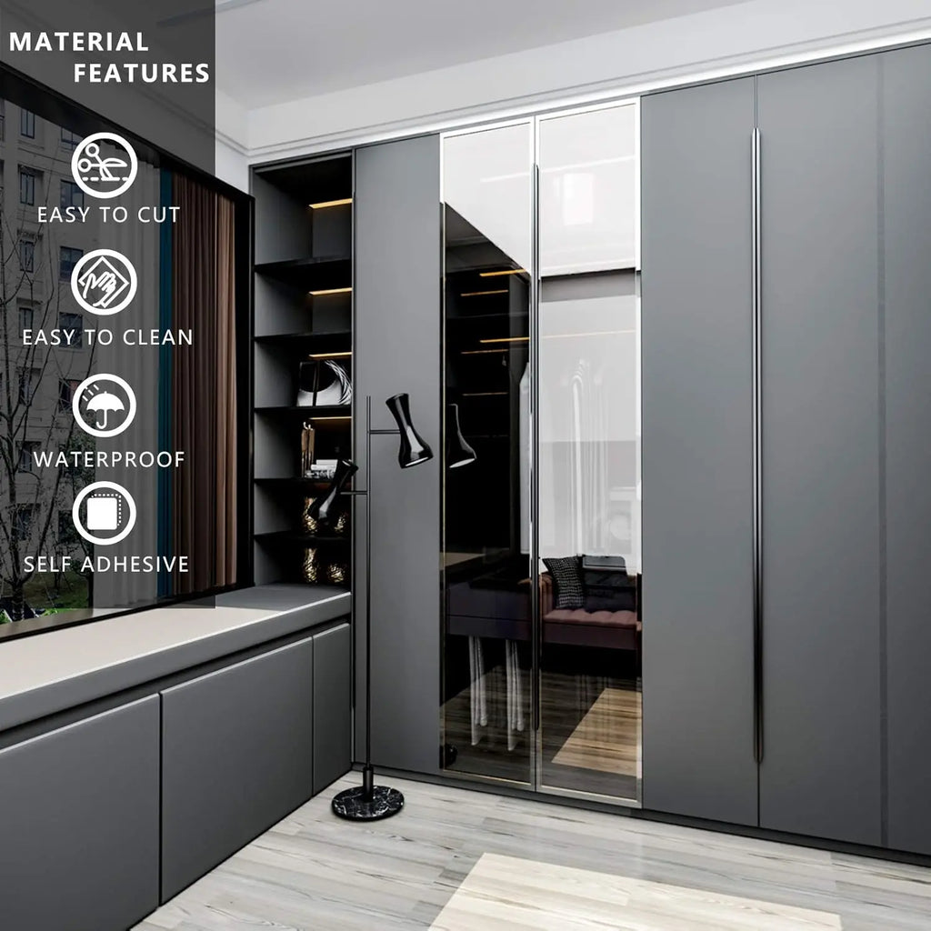 Matte PVC Waterproof DIY Self Adhesive Vinyl Wallpaper Kitchen Cabinet Desktop Contact Paper Wall Sticker Home Decor Wall in Rol