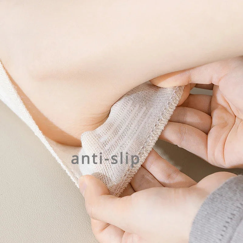 5 Pairs Five Finger Socks Women  Anti-slip Cotton Toe Socks with Separate Fingers Sports Summer Thin Slipper Socks