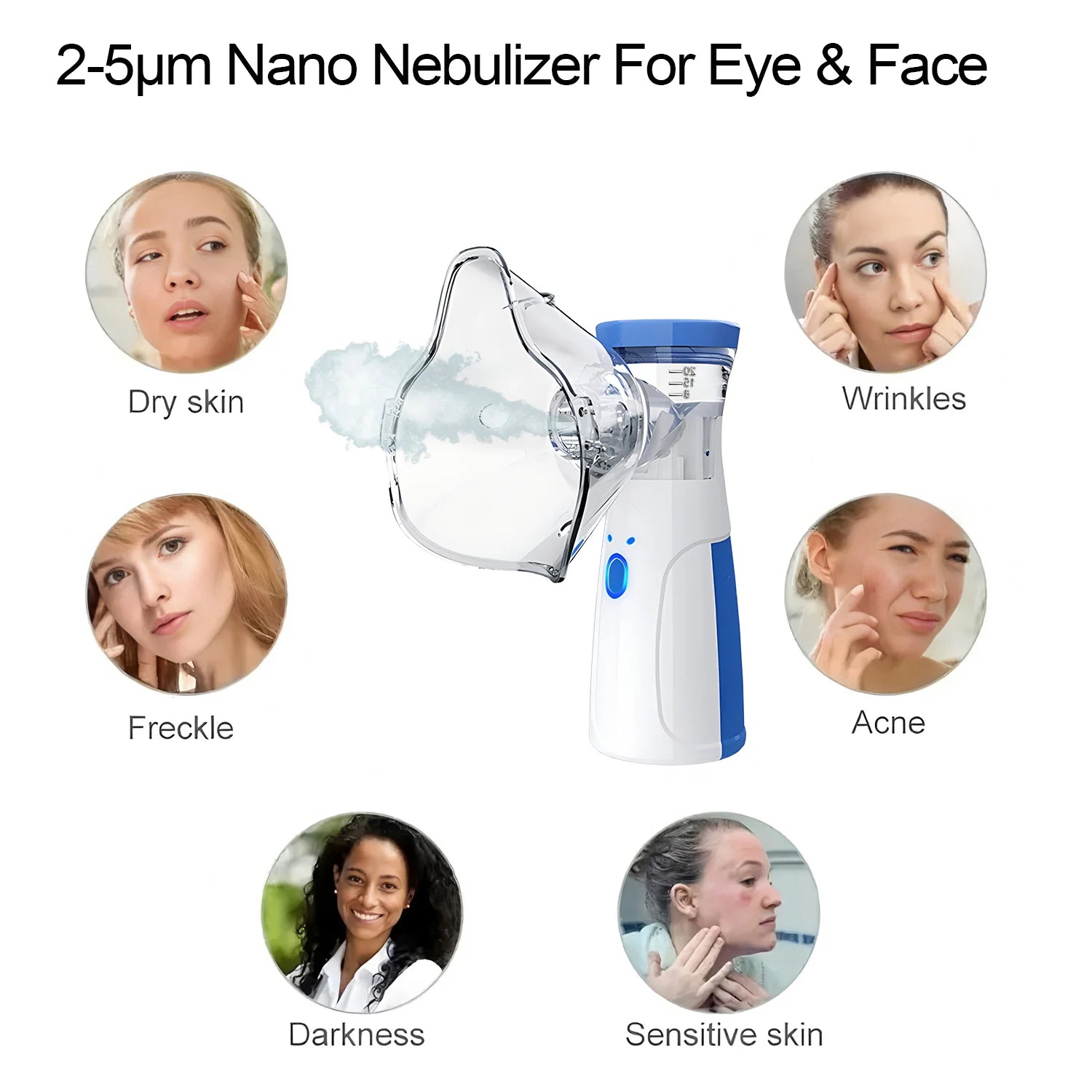 Mini USB Mist Facial Sprayer Humidifier Nebulizer Face Steamer Moisturizing Beauty Instruments Face Skin Care Tools