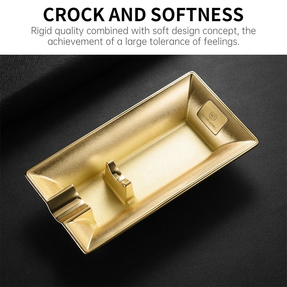 Cigar Ashtray Luxury Retro Large Caliber Holder Ash Tray Cigarette Tobacco Home Office Decoration Portable Single Slot CKA-1001