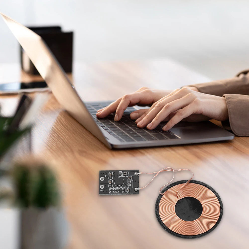 3W 600mA/5W 1A Wireless Charging Receiver Module Small Coil Built-in 5V Charging Wireless Charger PCBA Board