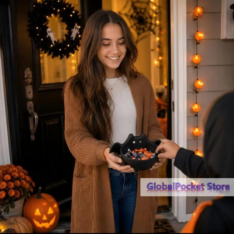 [TG823]3D Printed Halloween Bat Shaped Storage Bowl Cute Luminous