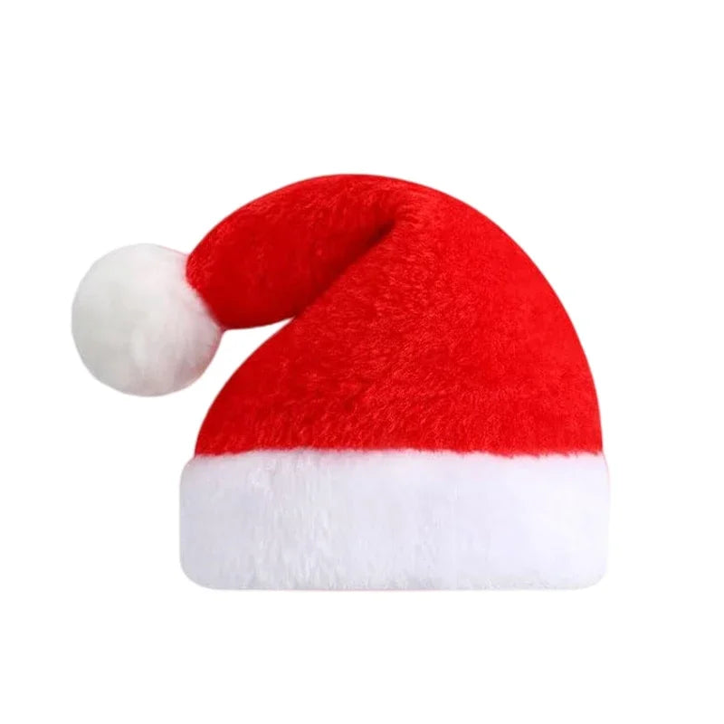 Frienda Dog Santa Hat  Christmas Hat Soft Plush Cat Hat Pet Costumes for Small Dog Cat for Pet Party Puppy Christmas Supplies