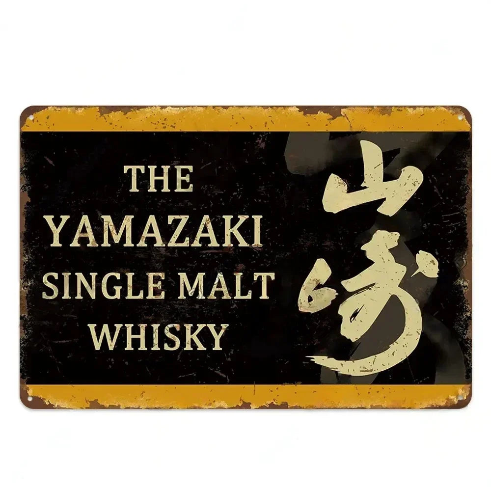 Retro Whiskey Plaque Metal - Enhance your decor with this lovely vintage metal sign. Ideal for pub,bar,club,living room,man cave