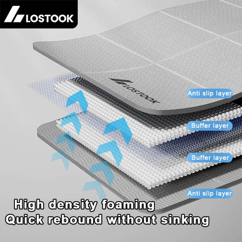 4mm Thick TPE Foldable Yoga Mat Easy to Store
