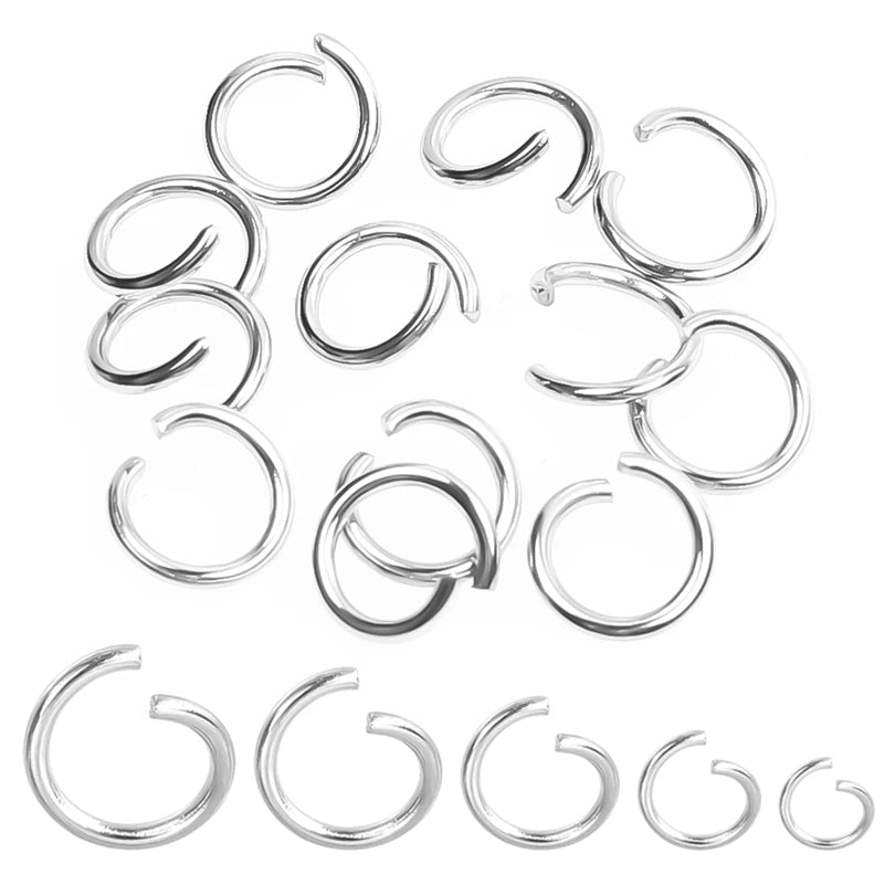 3.5/4/5/6/7mm Stainless Steel Silver Color Open Single Loops Jump