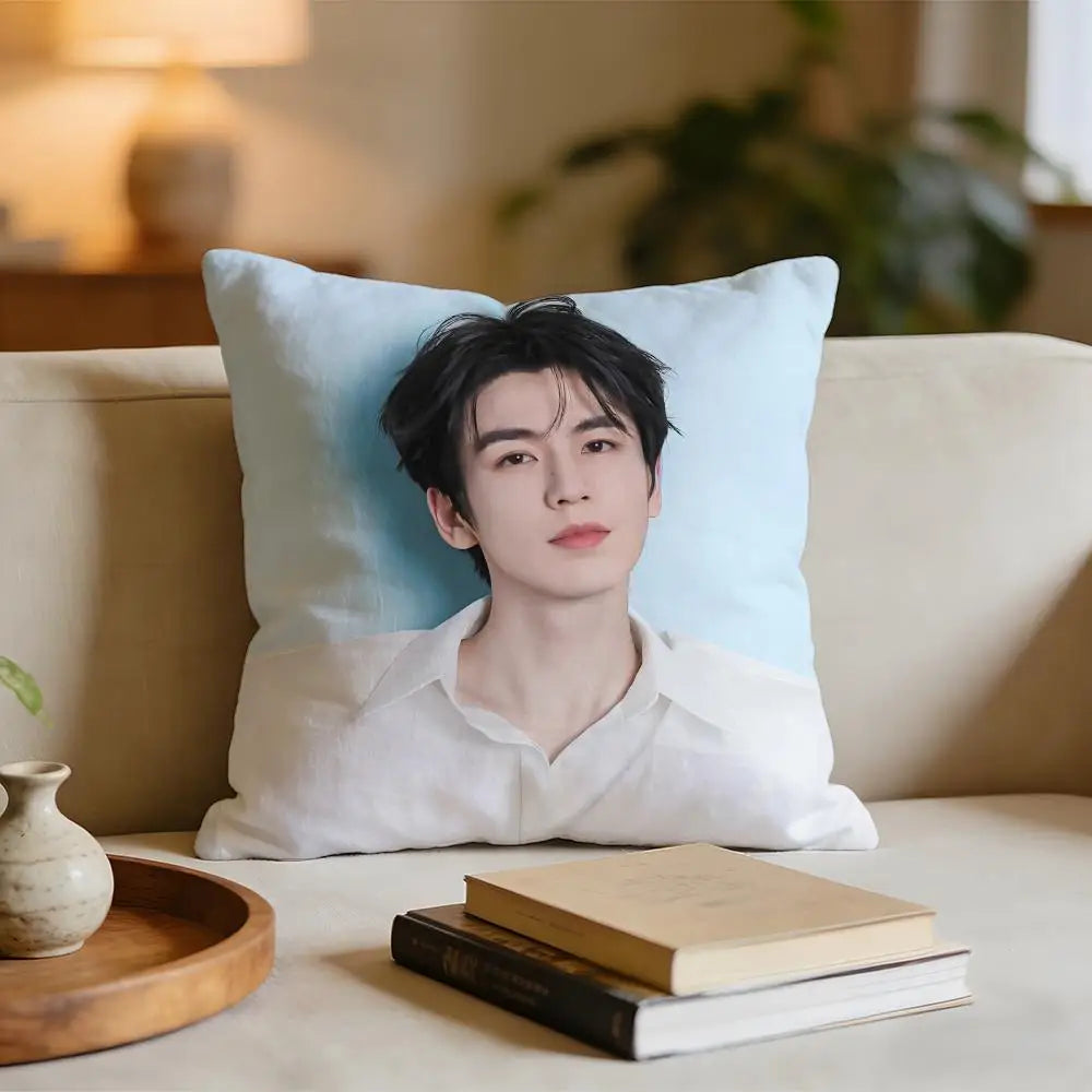 Cool Actor Zhang Linghe Cushion Cover Short plush pillowcase for bed sofa car，washable