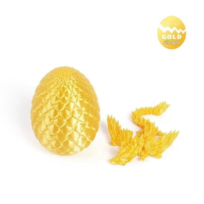 3D Printed Dragon Colorful Gem Dragon Figurines Movable Joint Rotatable Articulated Dragon Crafts Desktop Western Action Figure