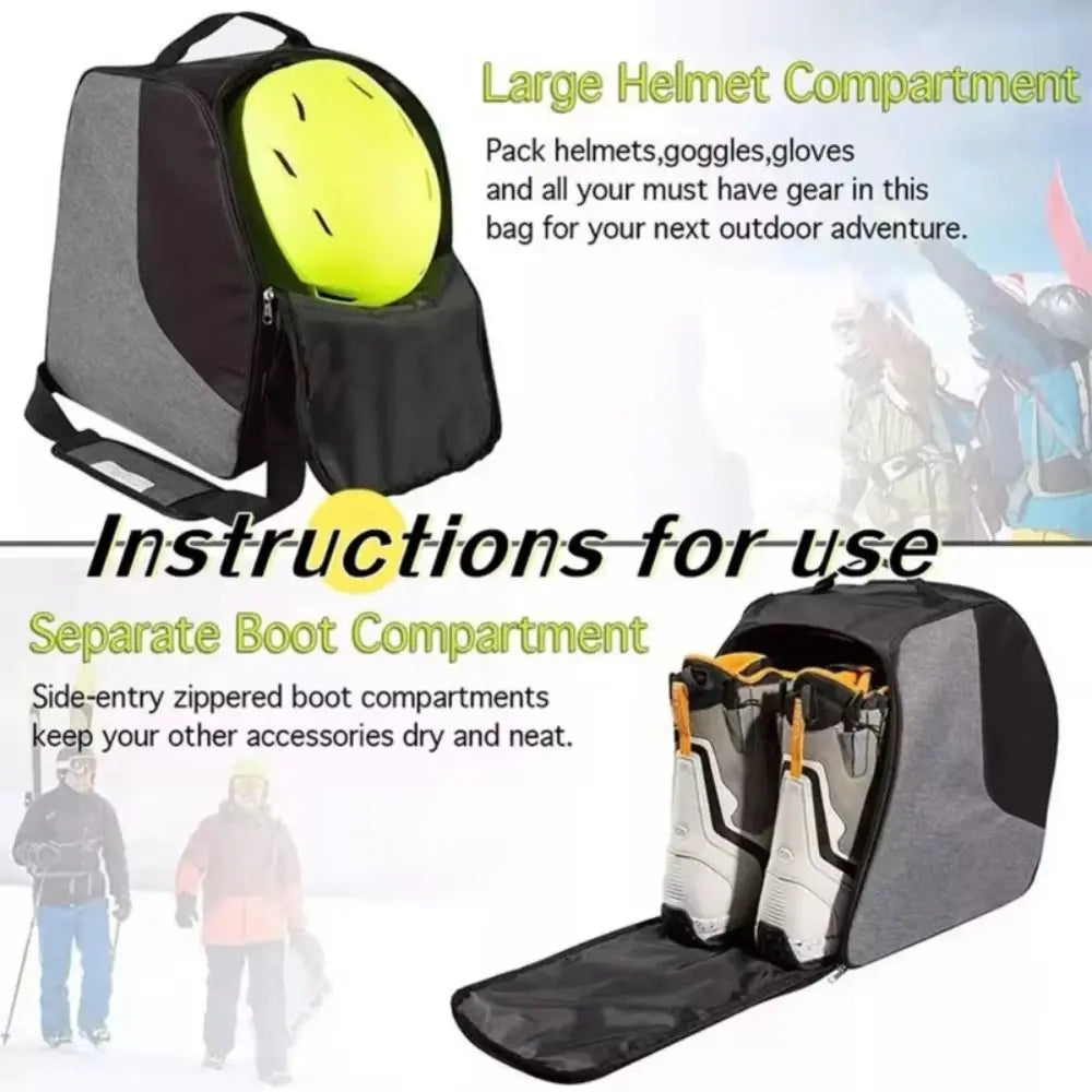 Waterproof Ski Boot Bag Winter Snow Shoes Gloves Snowboarding