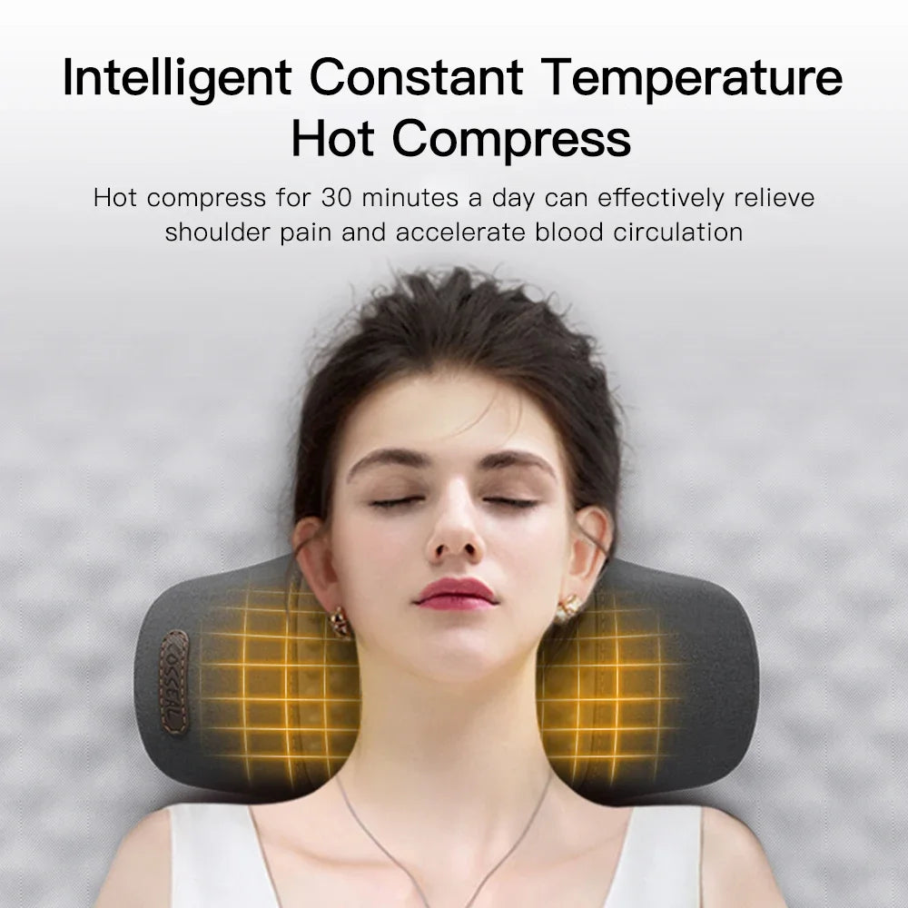 Electric Neck Massager Pillow Cervical Stretcher Heating Vibration Massage