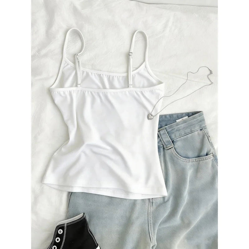 Americanstyle Roundneck Camisole with Do It for the Plot Y2K