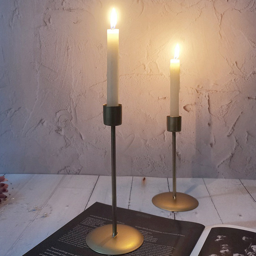 Candle Holder 2Pcs Metal Candlestick Holder for Taper Candle Decorative Black Candle Holder for Home Decor Wedding Dinning Party