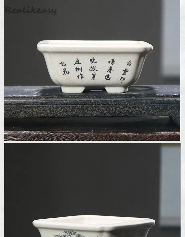 6Size Purple Sand Flower Pot Ceramic Bonsai Pot Handmade Succulent Flower Pot Chinese Landscape Flower Pot Home Decor LE302