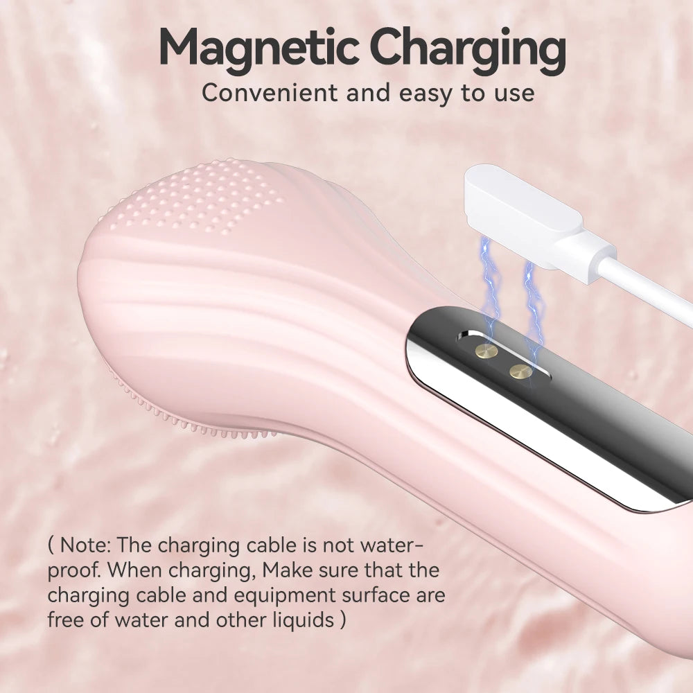 Sonic Waterproof Facial Cleansing Brush Rechargeable Scrubber Exfoliating Vibrating Deep Clean Face Cleaner Skin Care Tool