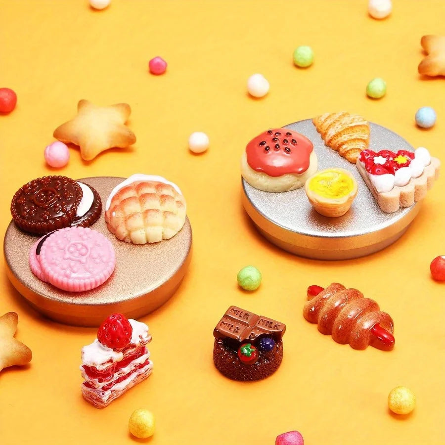 Miniature Food Toys Mixed Resin Food Dolls Kitchen Pretend