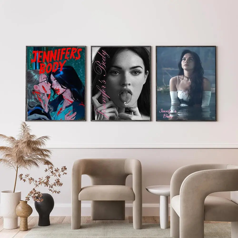 Pop Movie Jennifer Body Poster Versatile HD Waterproof Wall Art Self-Adhesive Decor for Any Space Ideal Gift