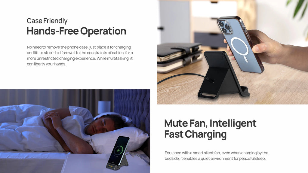 Ulefone WCS01 50W Air-cooled Wireless Charger Stand Ulefone Wireless Charging Phone Holder