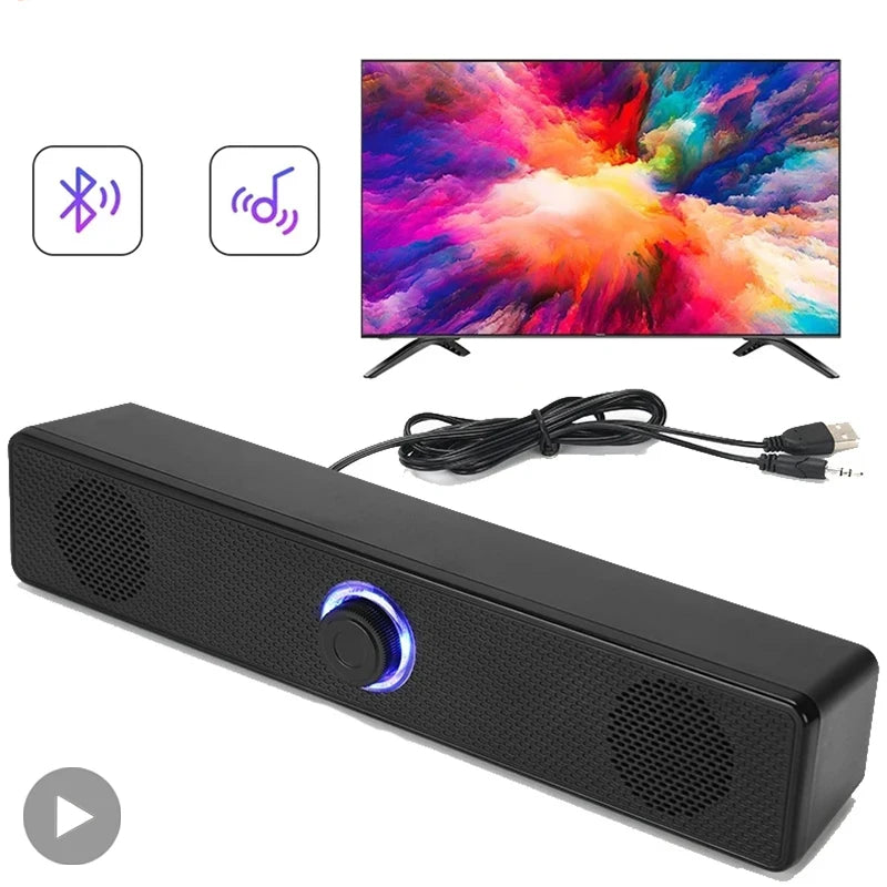 Soundbar Computer PC TV Laptop Desktop Wired Wireless Bluetooth