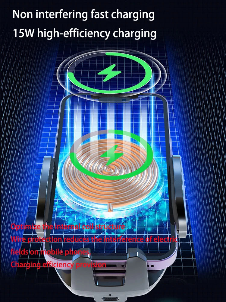 2025 15w Car wireless charger Gravity Air Vent Car Phone Mount Car Phone Holder Gravity Air Vent Car Phone Mount