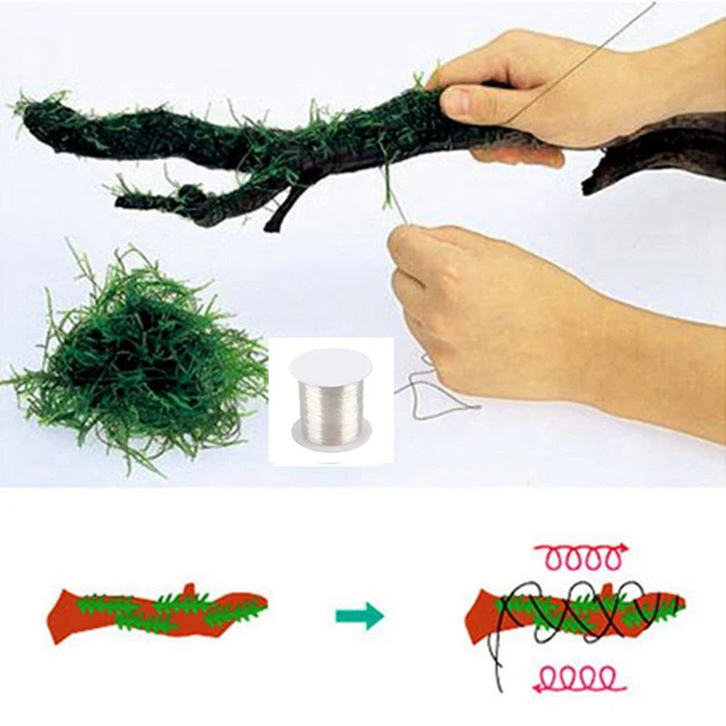 Aquarium Stainless Steel Wire Mesh Pad Aquatic Moss Plants Fixing Holder Landscaping Fish Tank Decoration Aquatic Accessories