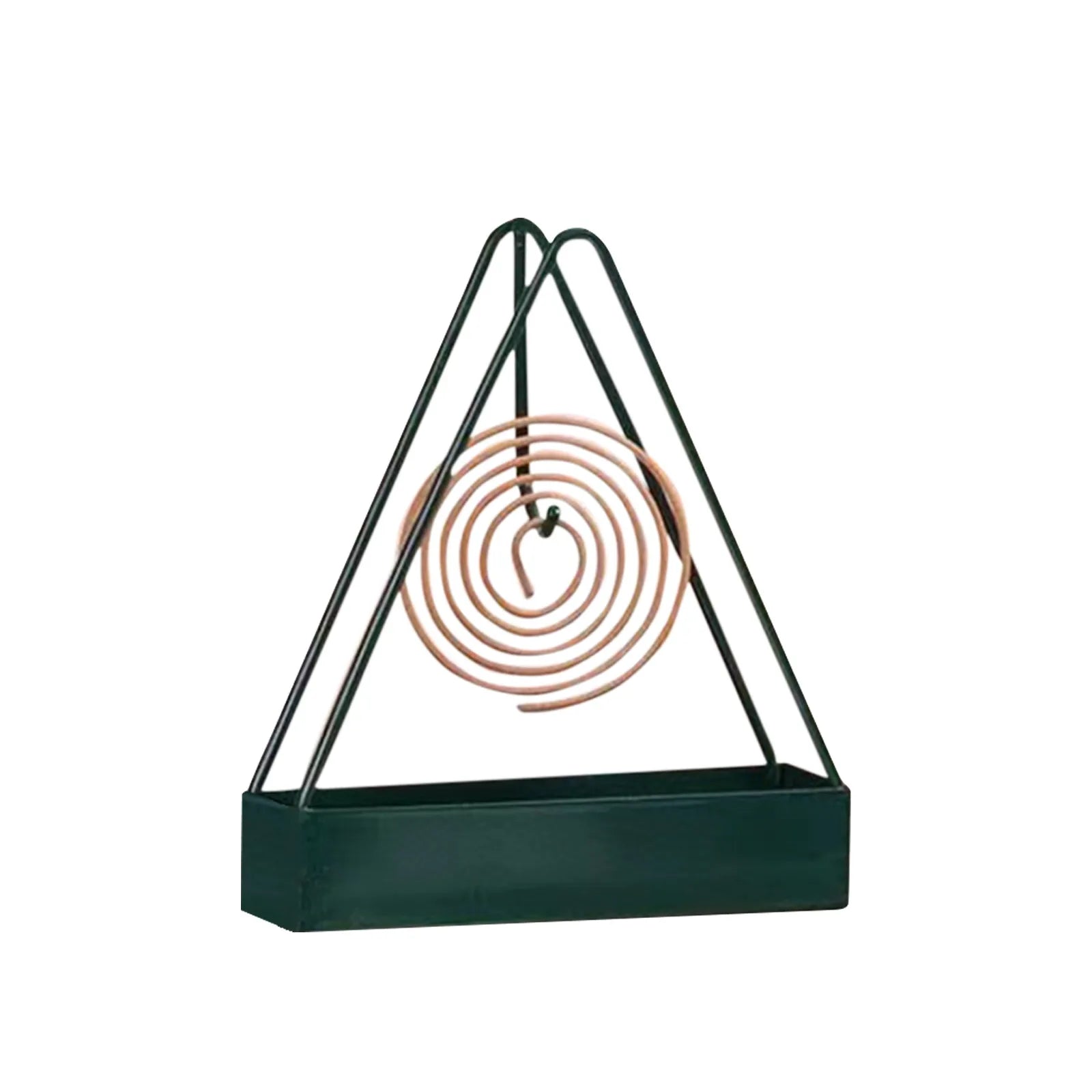 Anti-Scald Mosquito Coil Holder With Tray Creative Wrought Iron Triangular Shape Mosquito Repellent Incense Rack Home Decor Tool