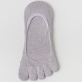 1 Pairs Summer Women Five Finger Socks Pure Cotton Candy Color Thin Breathable Silicone Anti-slip Split-Toe Shallow Boat Socks