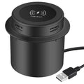 Three in One Multifunctional Hidden USB Bedside Table Sofa Armrest Desktop Office Furniture Embedded Wireless Charger