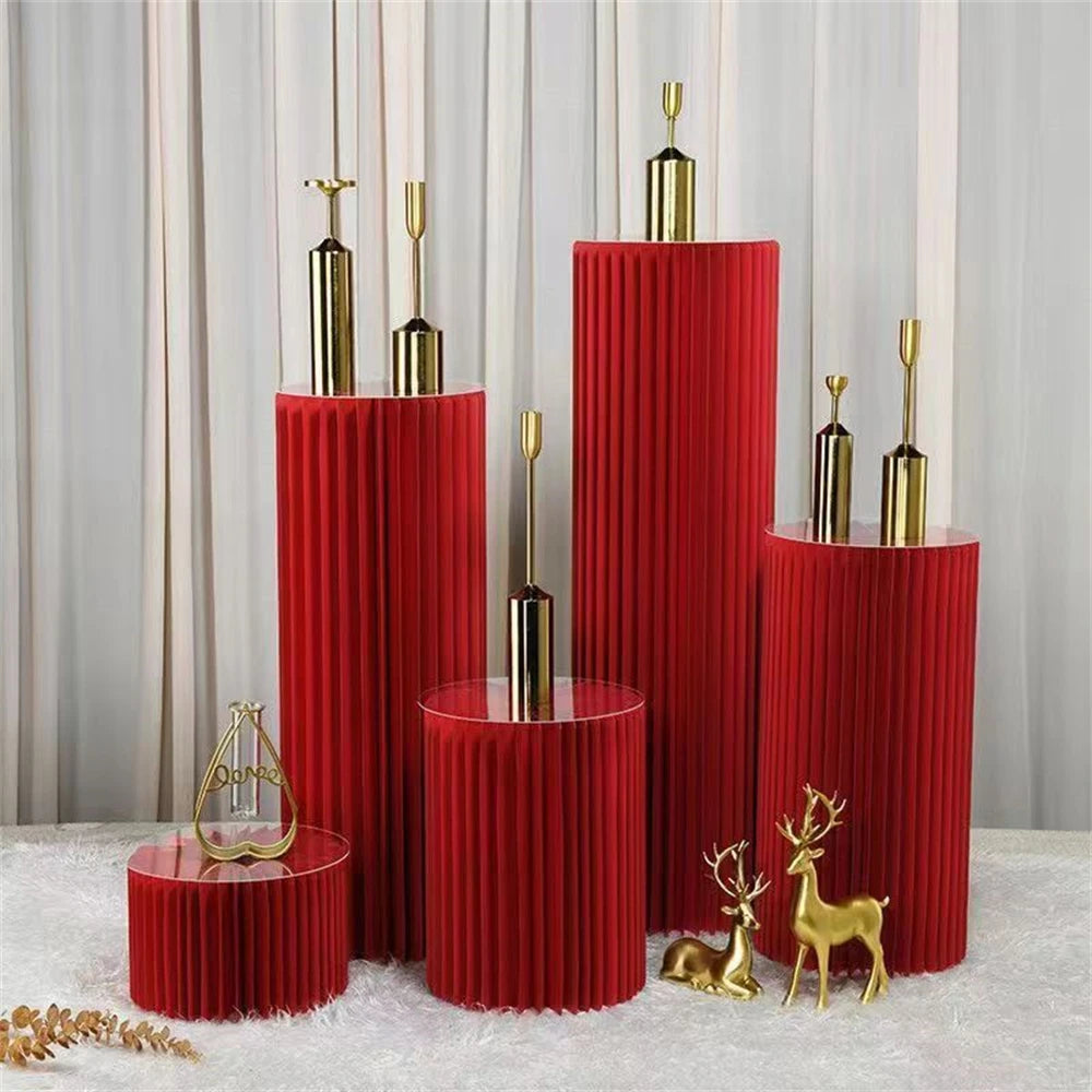 Centerpieces Cardboard Vases Foldable Cardboard Display Columns Stand for Wedding Birthday Party Backdrop Cupcake Decorations