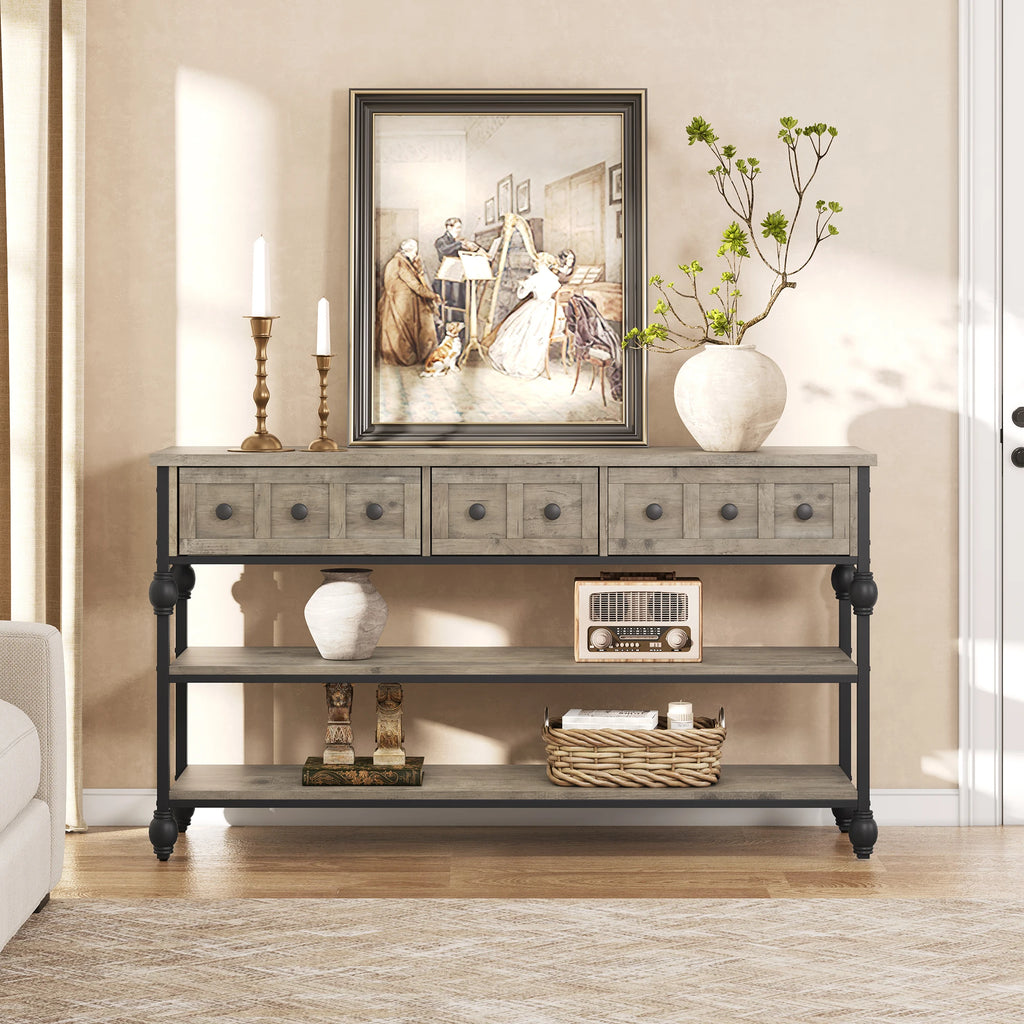 GarveeLife Farmhouse 52" Narrow Console Table