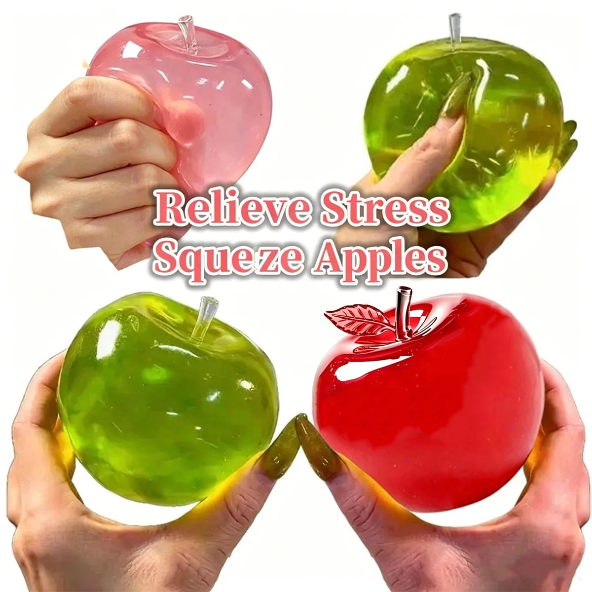 1/2Pcs Squishy Fruit Apple Fidget Toy Squeeze Stress Relief