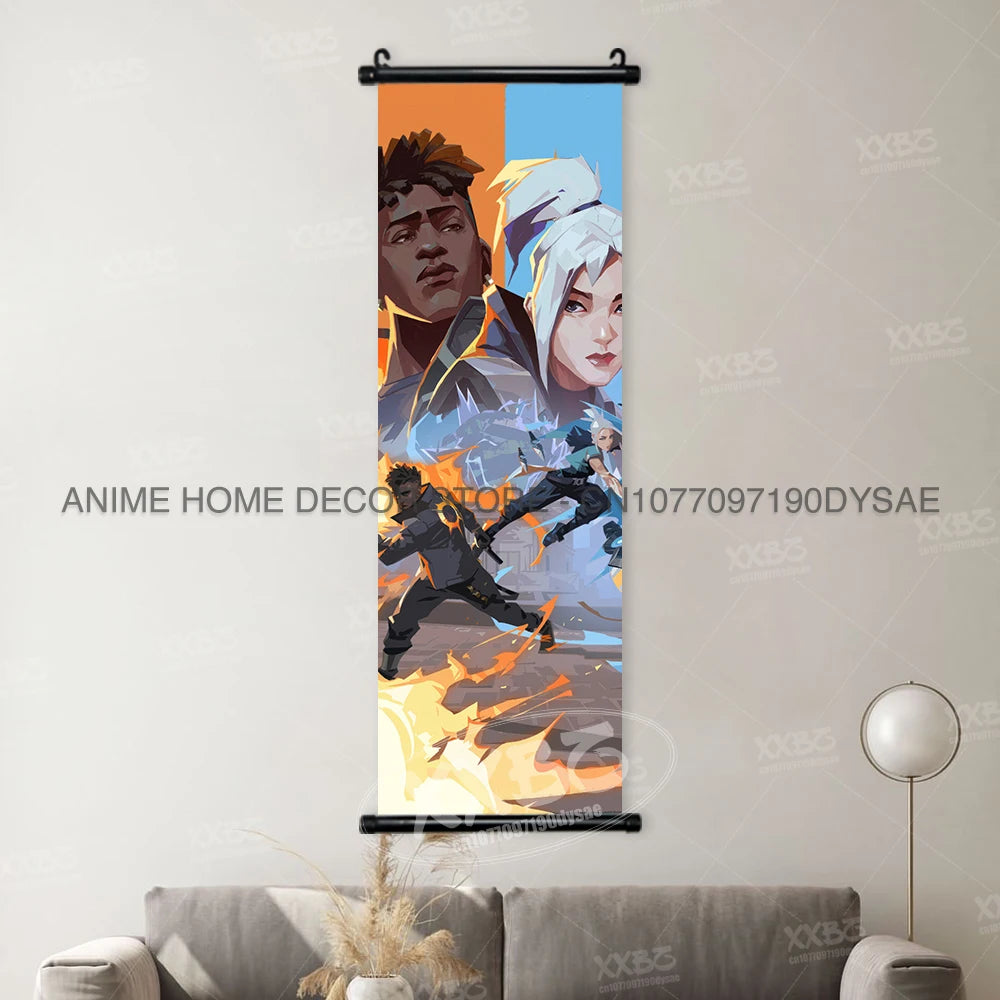 Valorant Posters Harbor Decorative Painting Astra Scrolls Picture Omen Home Decor Brimstone Home Decor Viper Wall Art Jett Mural