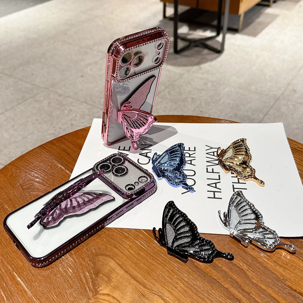 Butterfly Universal Phone Holder Portable Desk Phone Bracket Foldable Support For iPhone For Xiaomi Mobile Phone Accessories