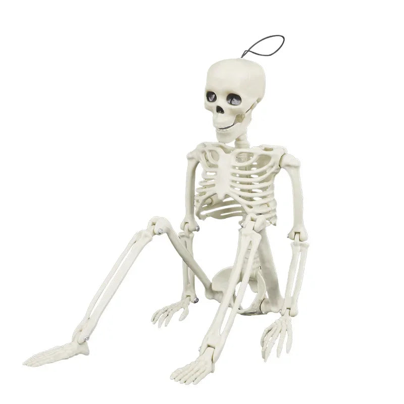 1pc Halloween Skull Skeleton 40cm Posable Skeleton Human Shape Bones Halloween Party Home Decorations Haunted House Horror Props