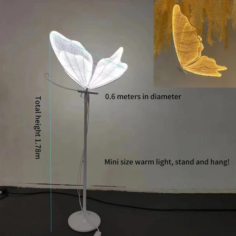 Luminous Butterfly Wings for Wedding, Pendant Ceiling Decoration, Stage Chandelier, T Stage, Road Guide, Event Party