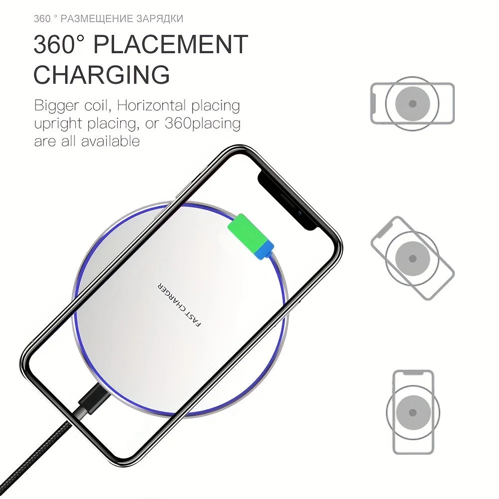 30W Wireless Charger Pad Stand for iPhone 17-11 X XR Samsung S22 S21 Xiaomi Phone Chargers Fast Charging Dock Station