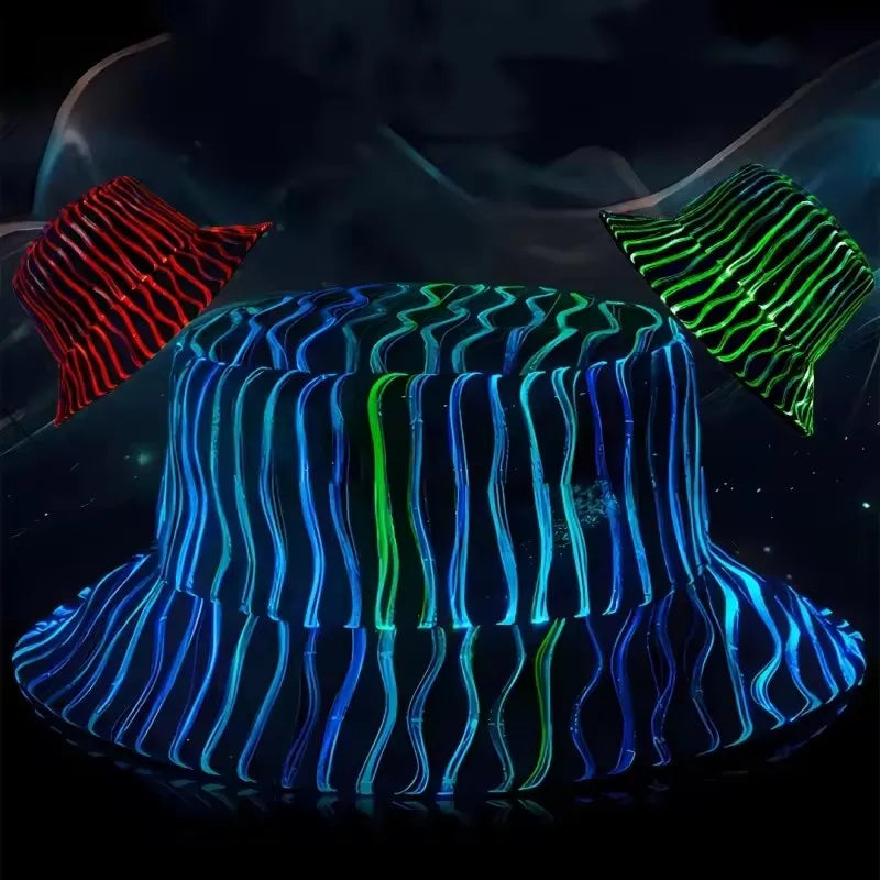 Arrival Colorful LED Intelligent Luminous Night Club Cap Men Women