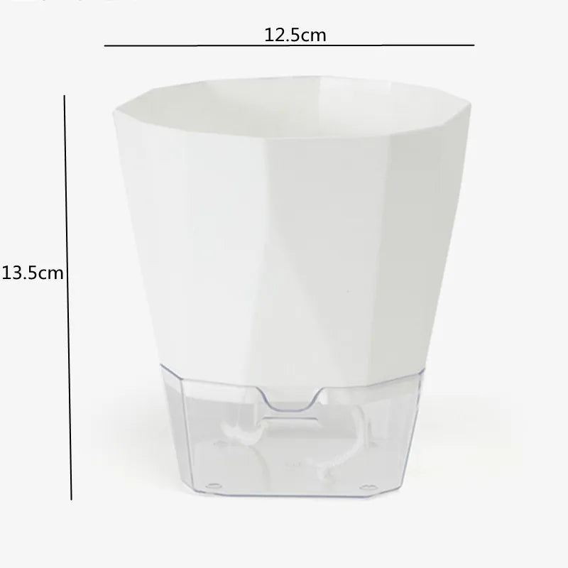 Flower Plant Pot Self Watering Planter Transparent Planting Flower Pot Water Storage Basin Stock Garden Supplies Home Decor FU