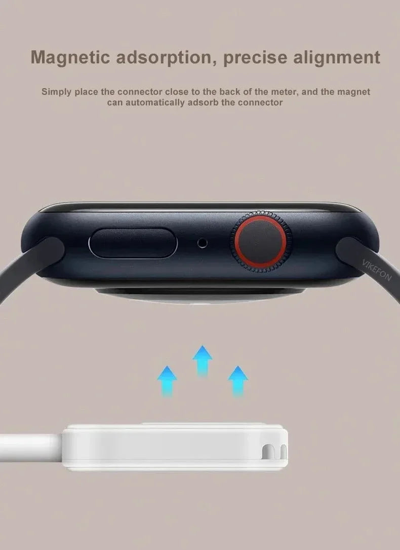 VIKEFON Fast Magnetic Watch Wireless Charger for Apple Watch Series IWatch 9 8 7 6 5 Dock Adapter Type C 8PIN Portable Charging