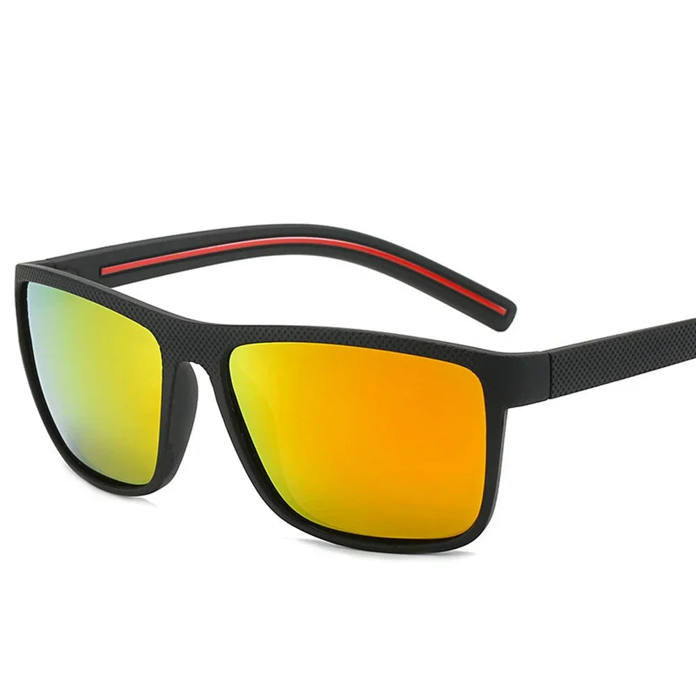 MUSELIFE Polarized Sunglasses for Men - Fashion Square Design Driving Eyewear in Plastic - Oculos de Sol for Travel