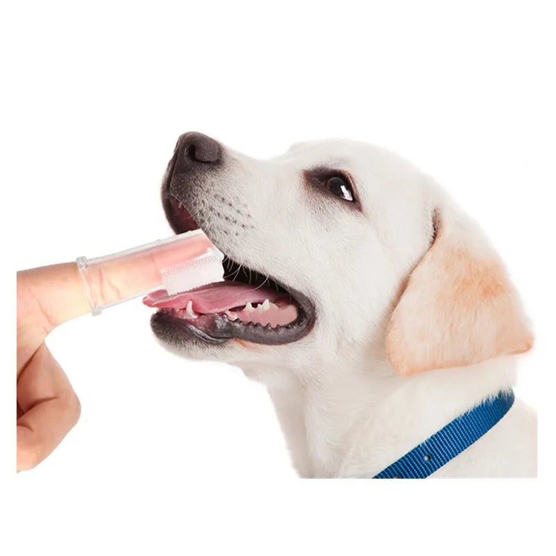 Pet Silicone Finger Cots Toothbrush Cats Dogs Brushing Dog Pet