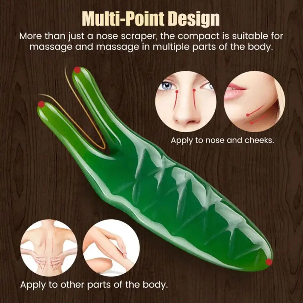 Natural Resin Gua Sha Facial Scraper Massager - Eye, Nose, and Face Care Tool - Skin Care Beauty SPA Gouache Tool