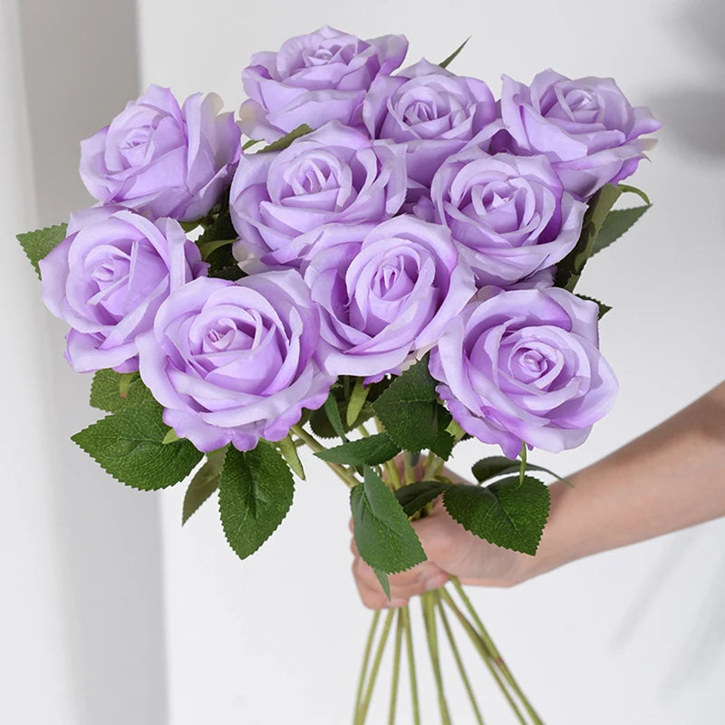 3/5/10/20pcs Silk Artificial Roses Flowers Bouquet Beautiful Fake Roses for Wedding Home Decor Fake Flowers Valentine's Day Gift