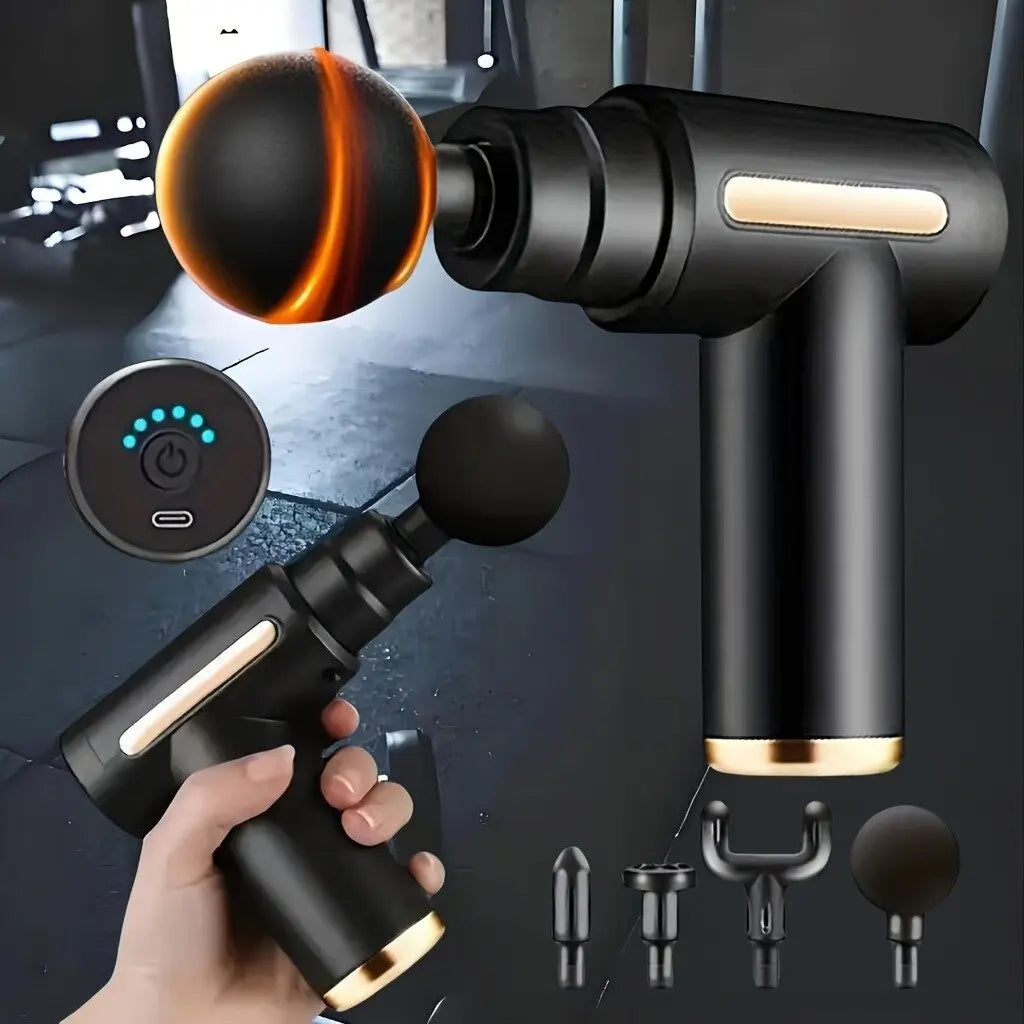 Muscle Relaxation Mini Massage Gun, Suitable For Full-Body And Arm And Back Massage. Mini And Compact, Portable, Type-C Charging, Handheld Electric Muscle Massager To Relax Muscles After Exercise And Fitness