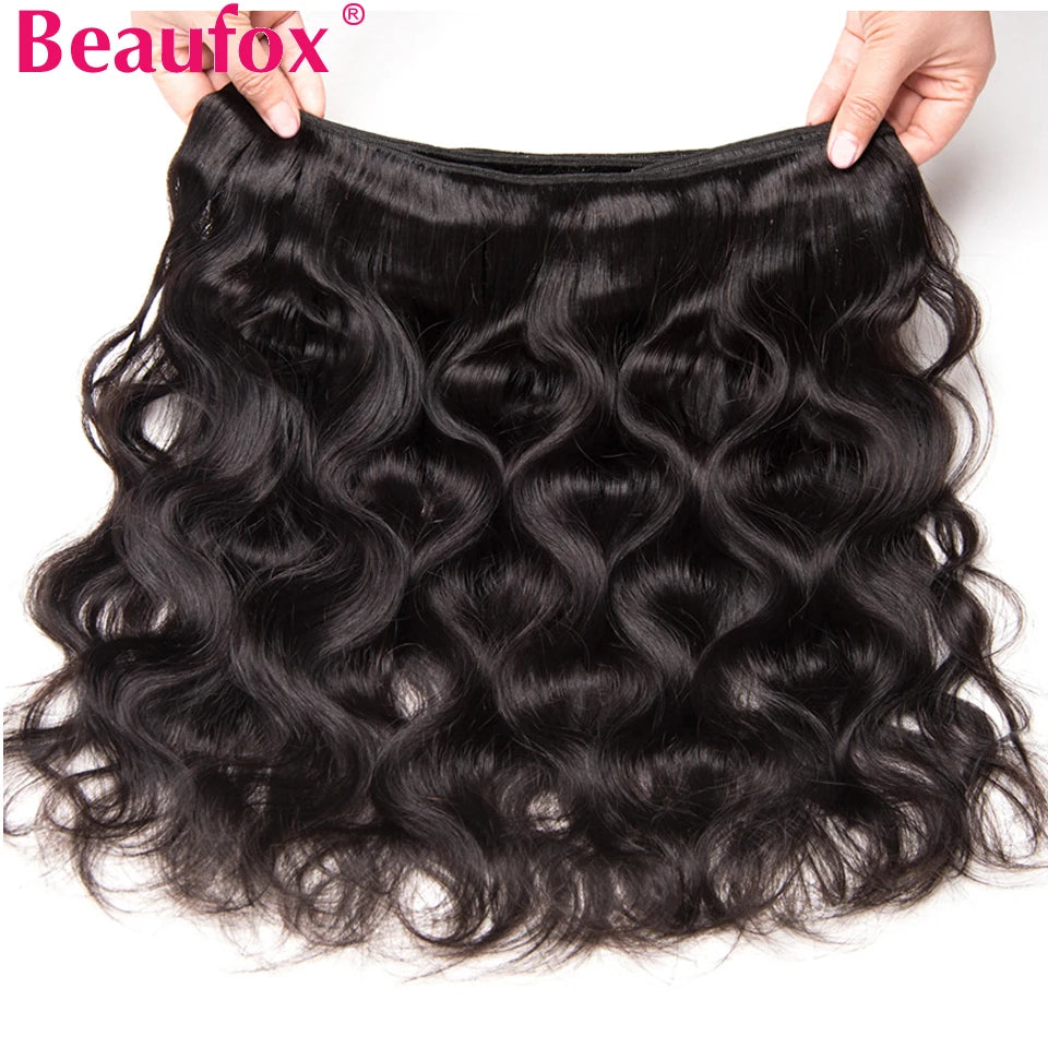 Beaufox Body Wave Bundles Brazilian Hair Weave Bundles 1/3/4 PCS